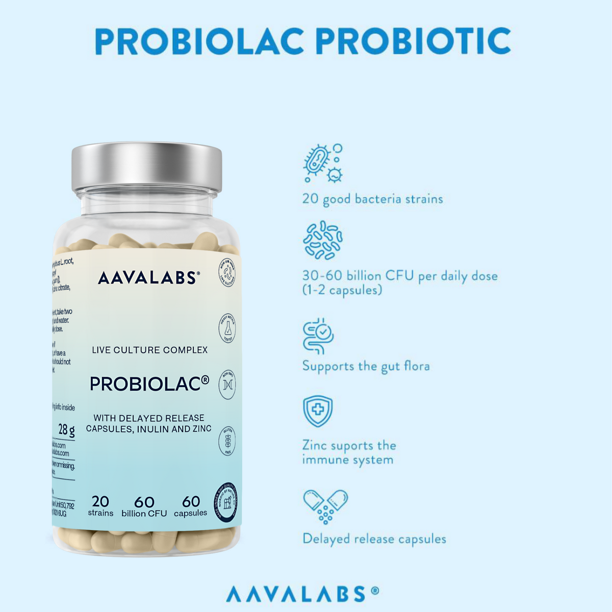 PROBIOLAC PROBIOTIC 20 STRAINS