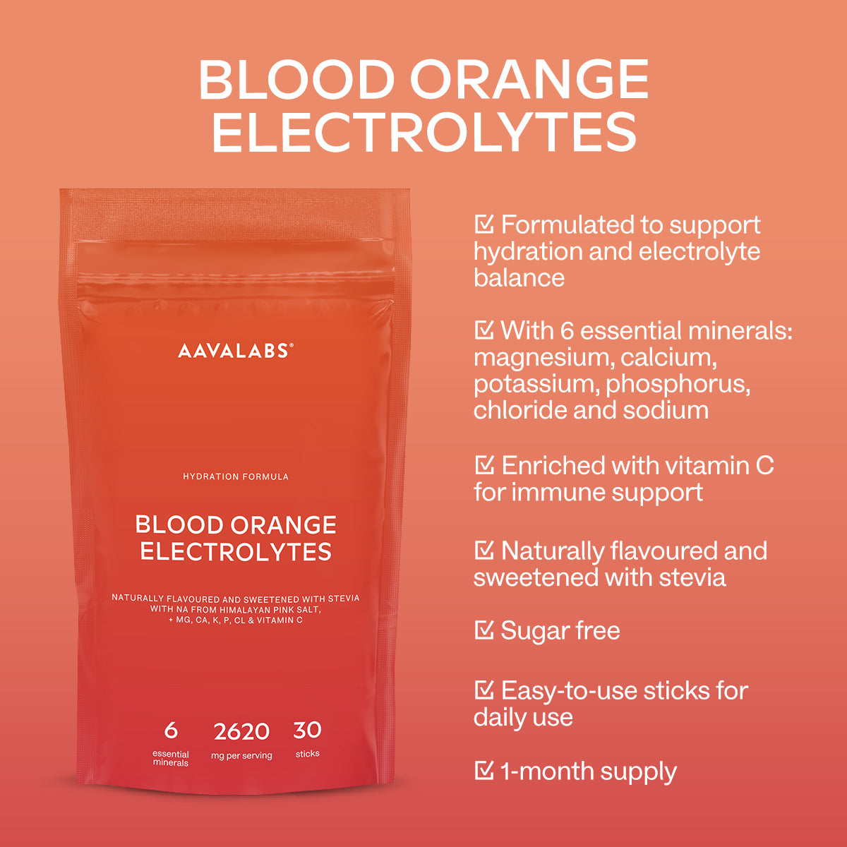 BLOOD ORANGE ELECTROLYTES - Aavalabs