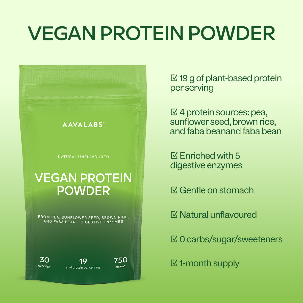 VEGAN PROTEIN POWDER - Aavalabs