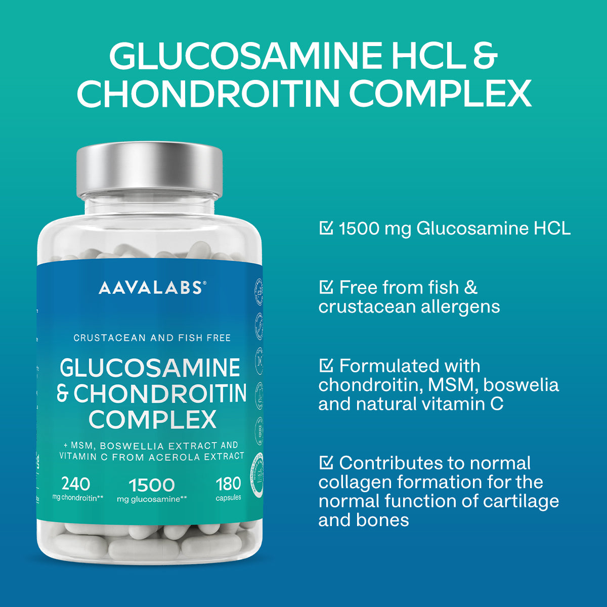 GLUCOSAMINE HCL & CHONDROITIN COMPLEX - Aavalabs