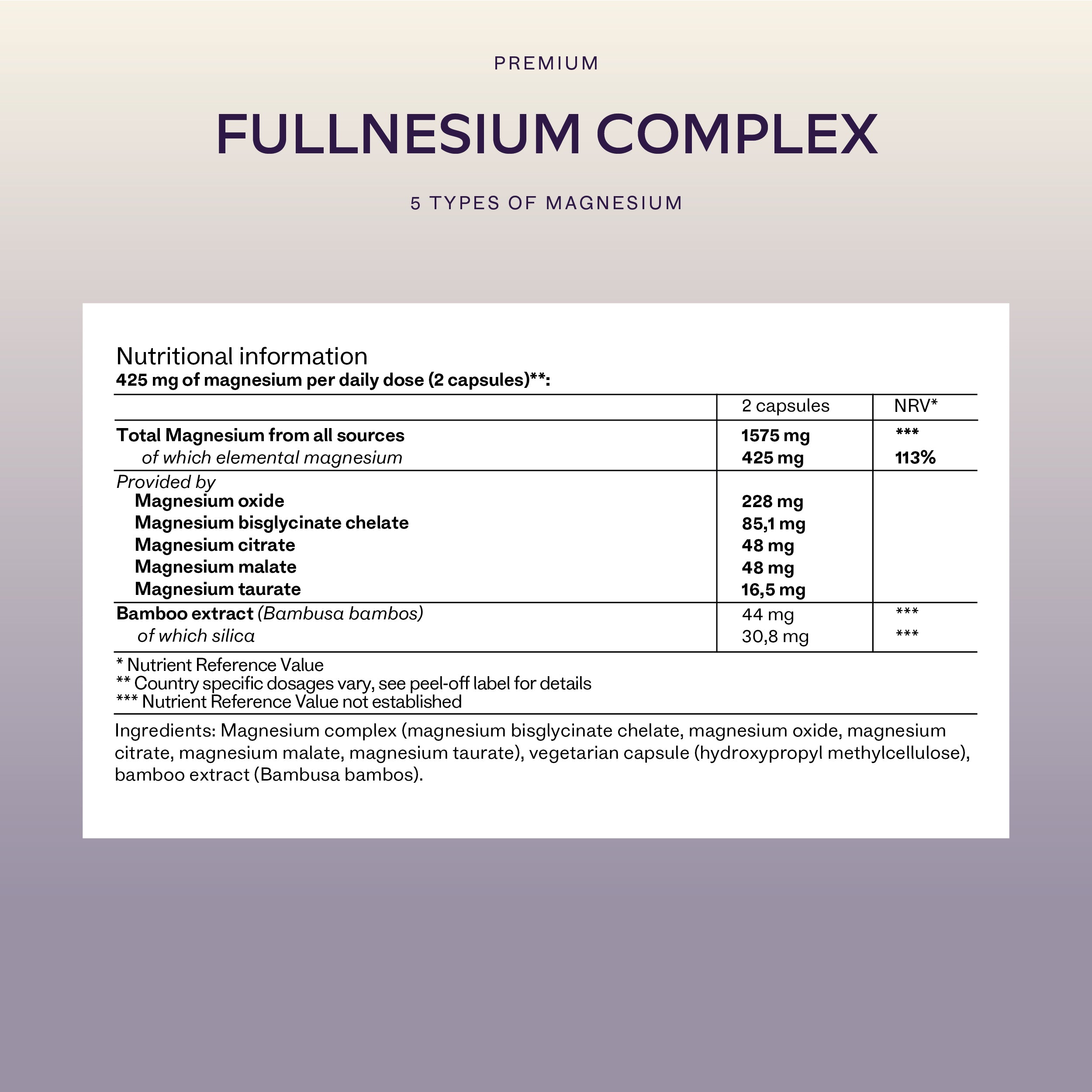 COMPLEXE PREMIUM DE MAGNÉSIUM FULLNESIUM