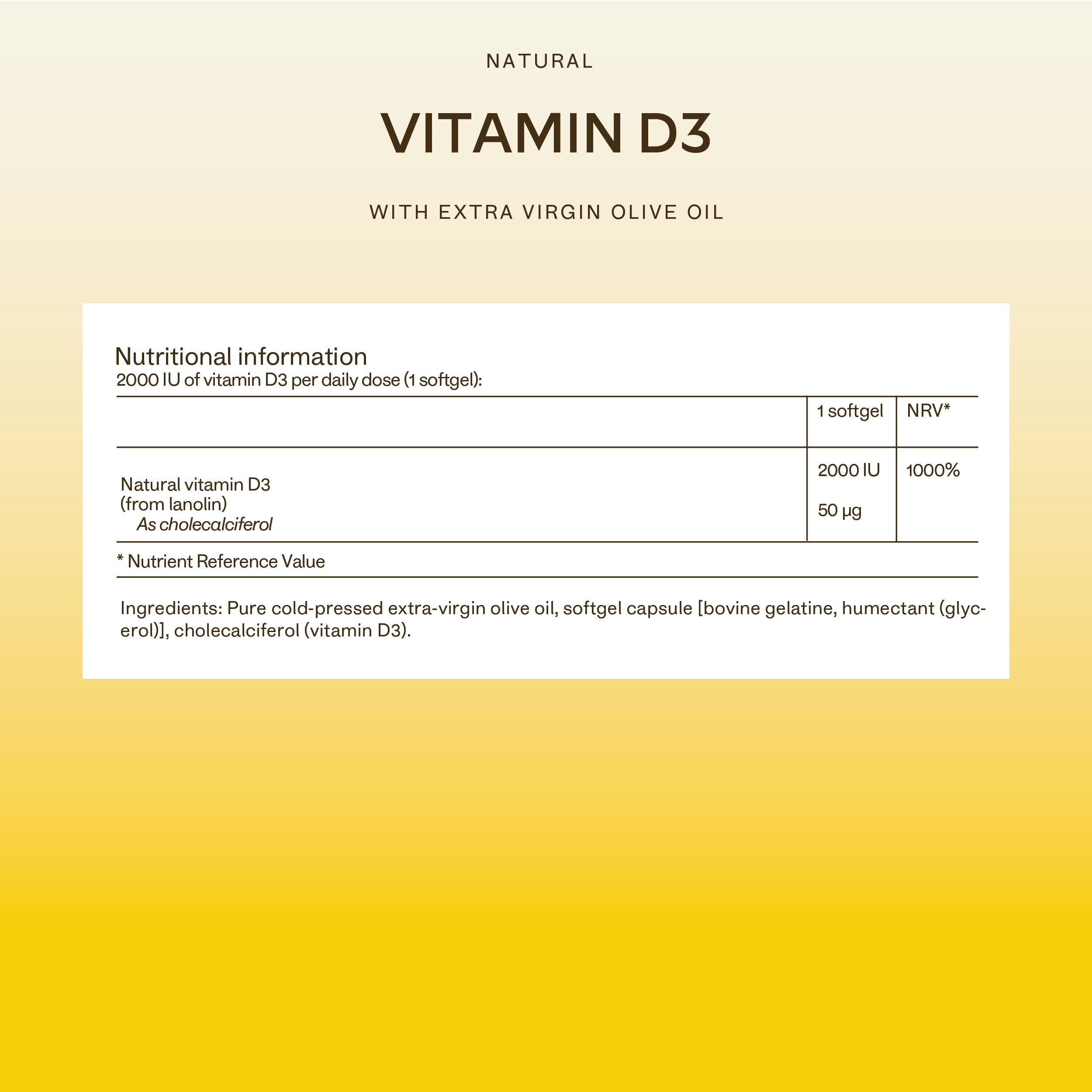 VITAMIN D3 - 2000IU