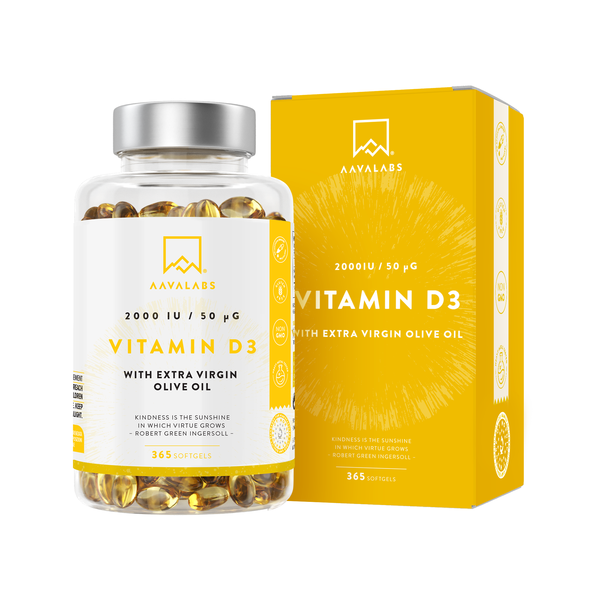 VITAMIN D3 - 2000IU - Aavalabs