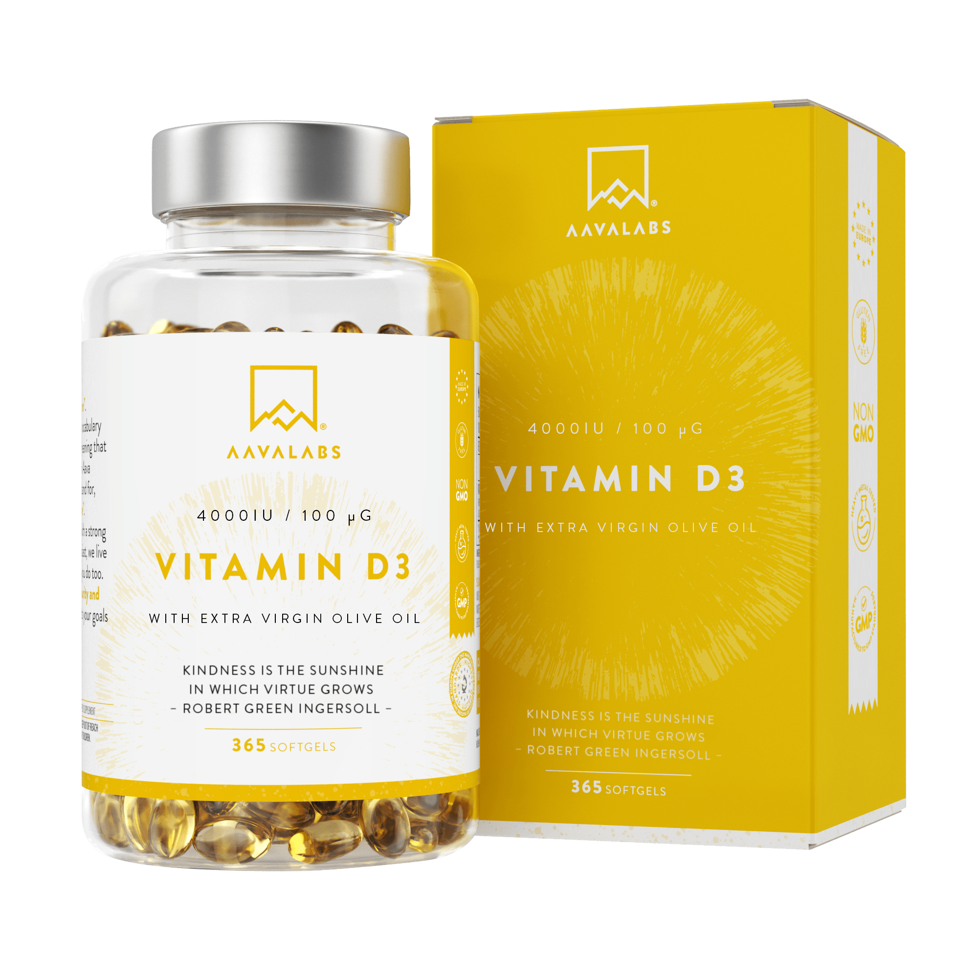 VITAMIN D3 - 4000IU - Aavalabs
