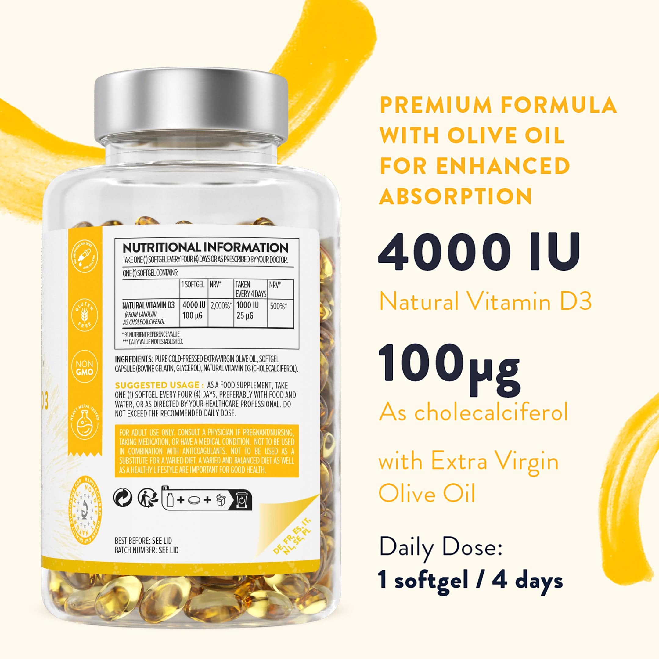 VITAMIN D3 - 4000IU - Aavalabs