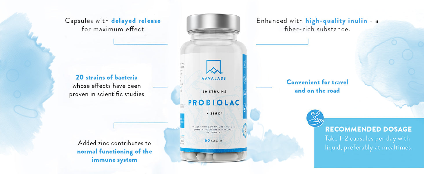Pro Biolac Probiolac Cultures Complex Probiotic with Zinc | AAVALABS