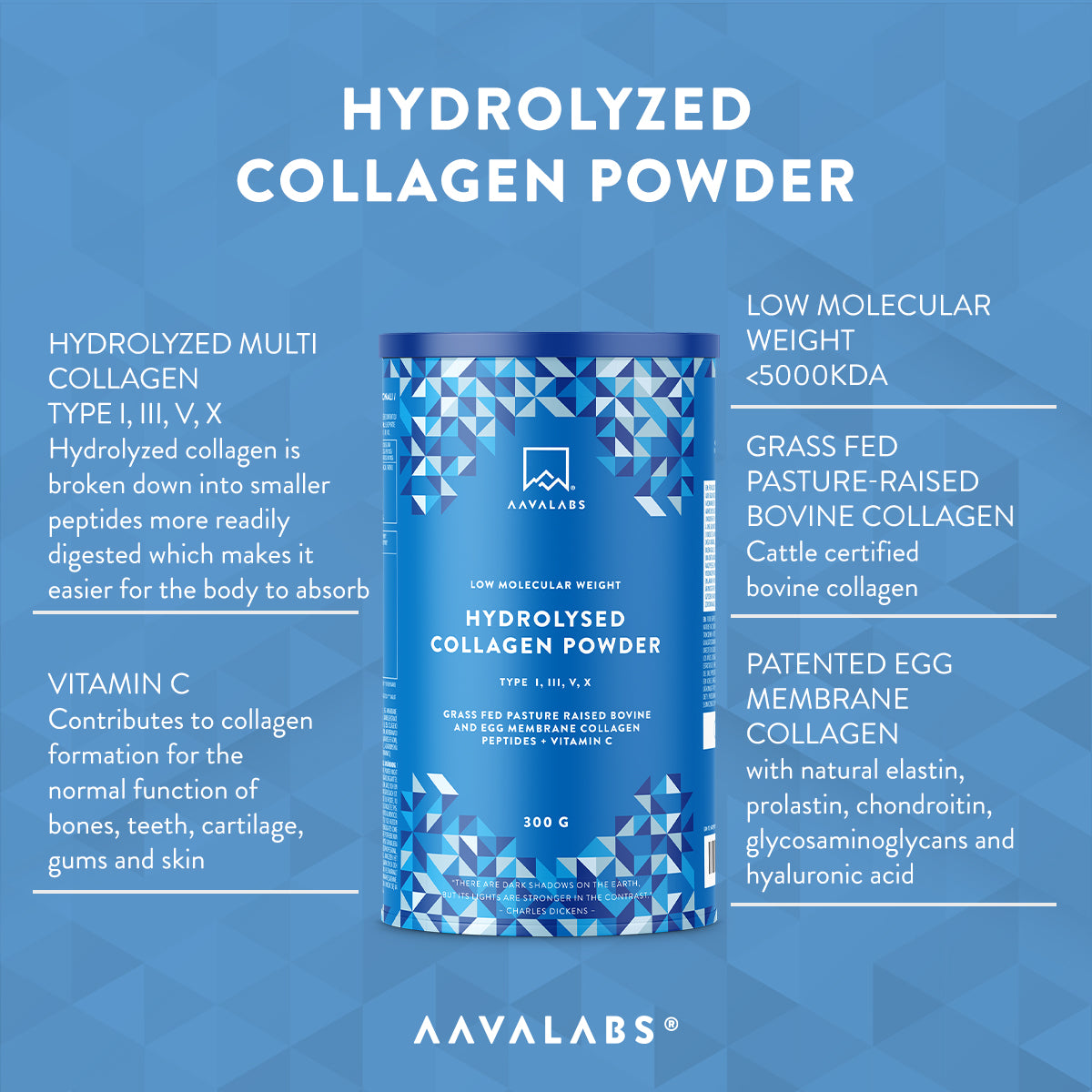 Collagen Powder Cancer High Quality Collagen Powder with Vitamin C | AAVALABS