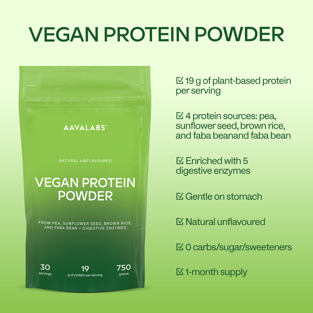 VEGAN PROTEIN POWDER - Aavalabs