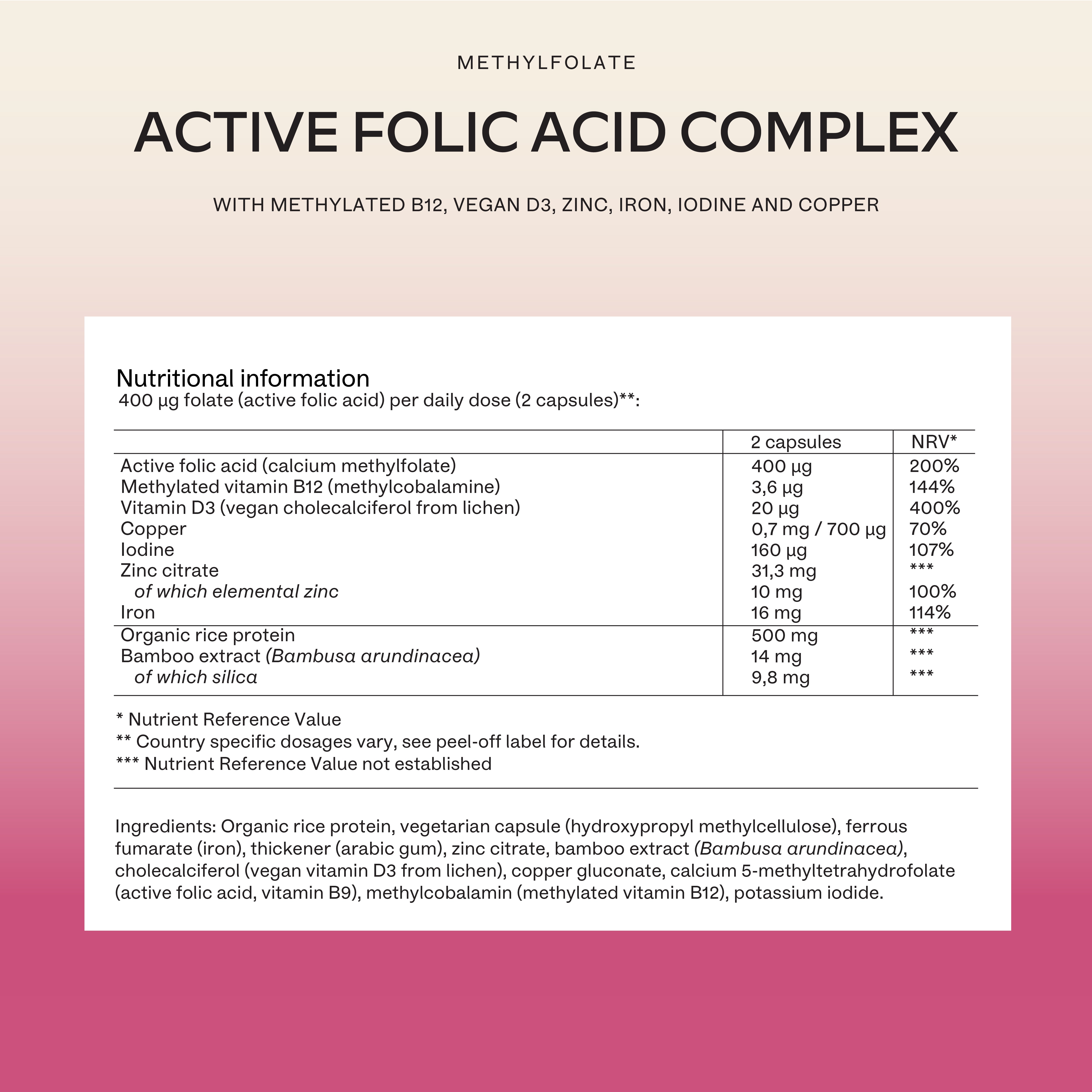 ACTIVE FOLIC ACID COMPLEX - Aavalabs