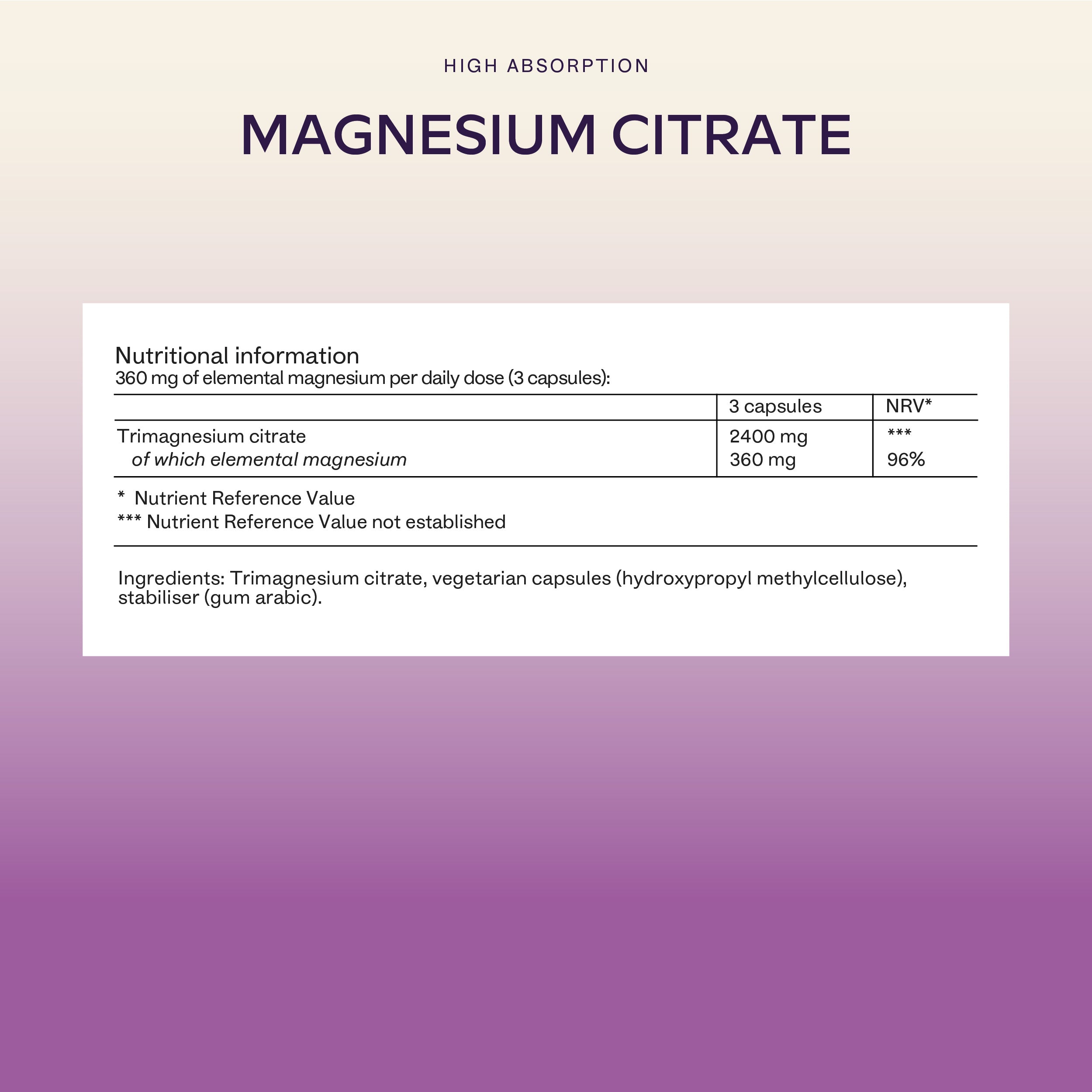 CITRATE DE MAGNÉSIUM