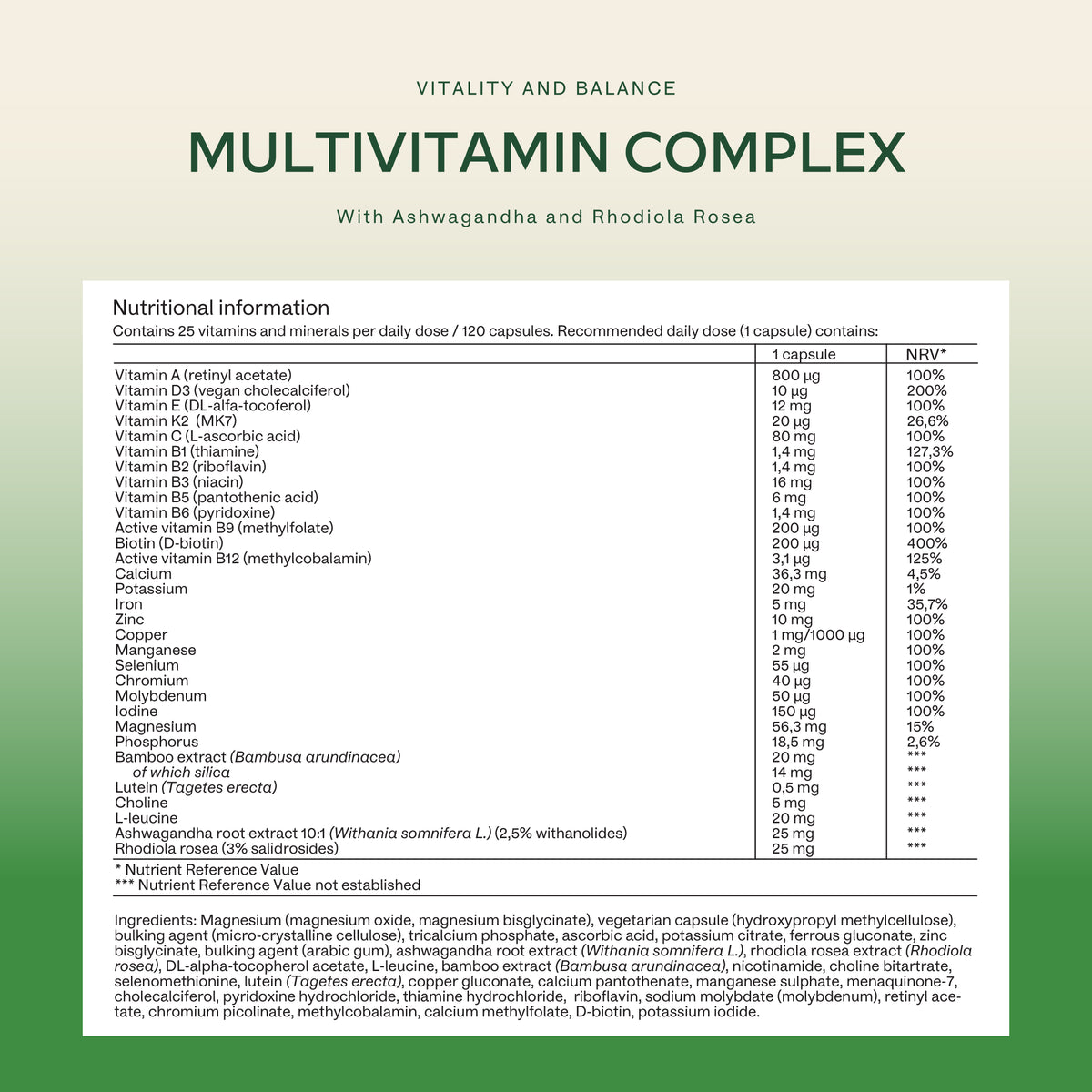Multivitamin Complex – 24 Vitamins & Minerals | Aavalabs