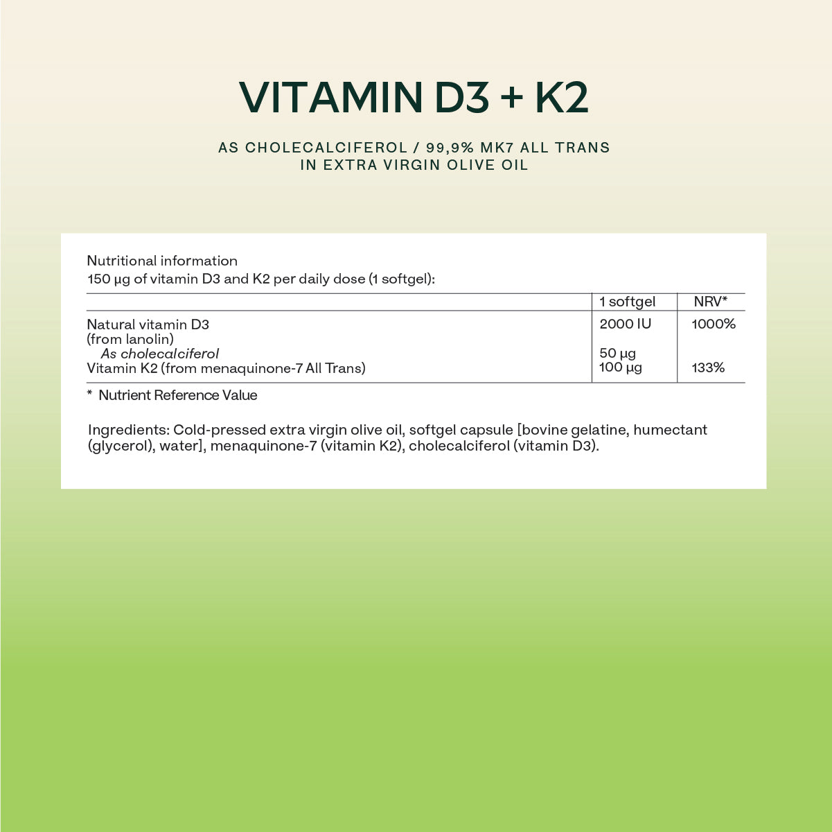 VITAMIN D3 + K2