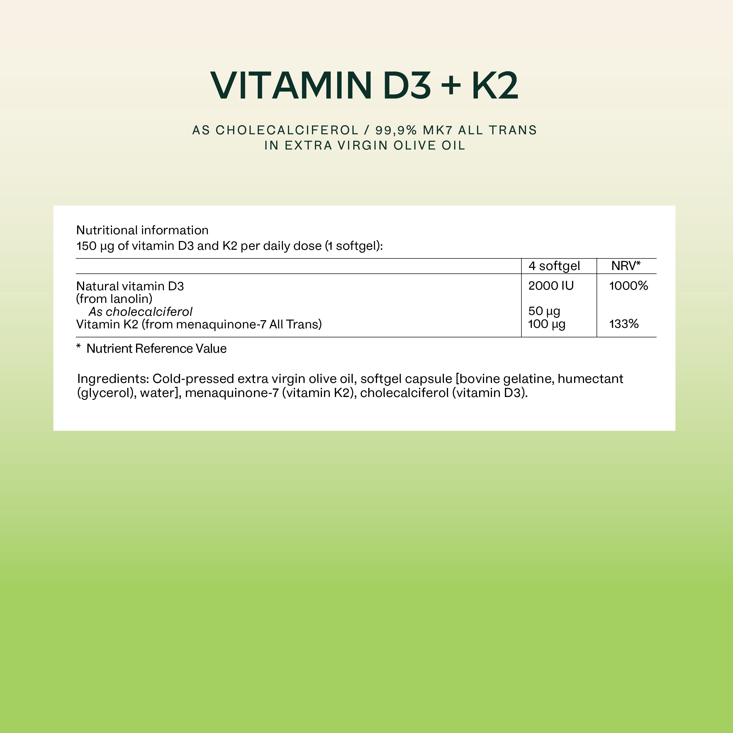 VITAMIN D3 + K2