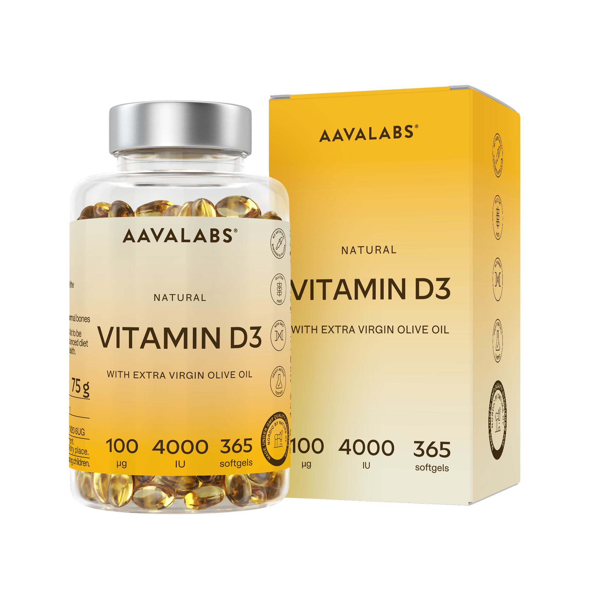 VITAMIN D3 - 4000IU - Aavalabs