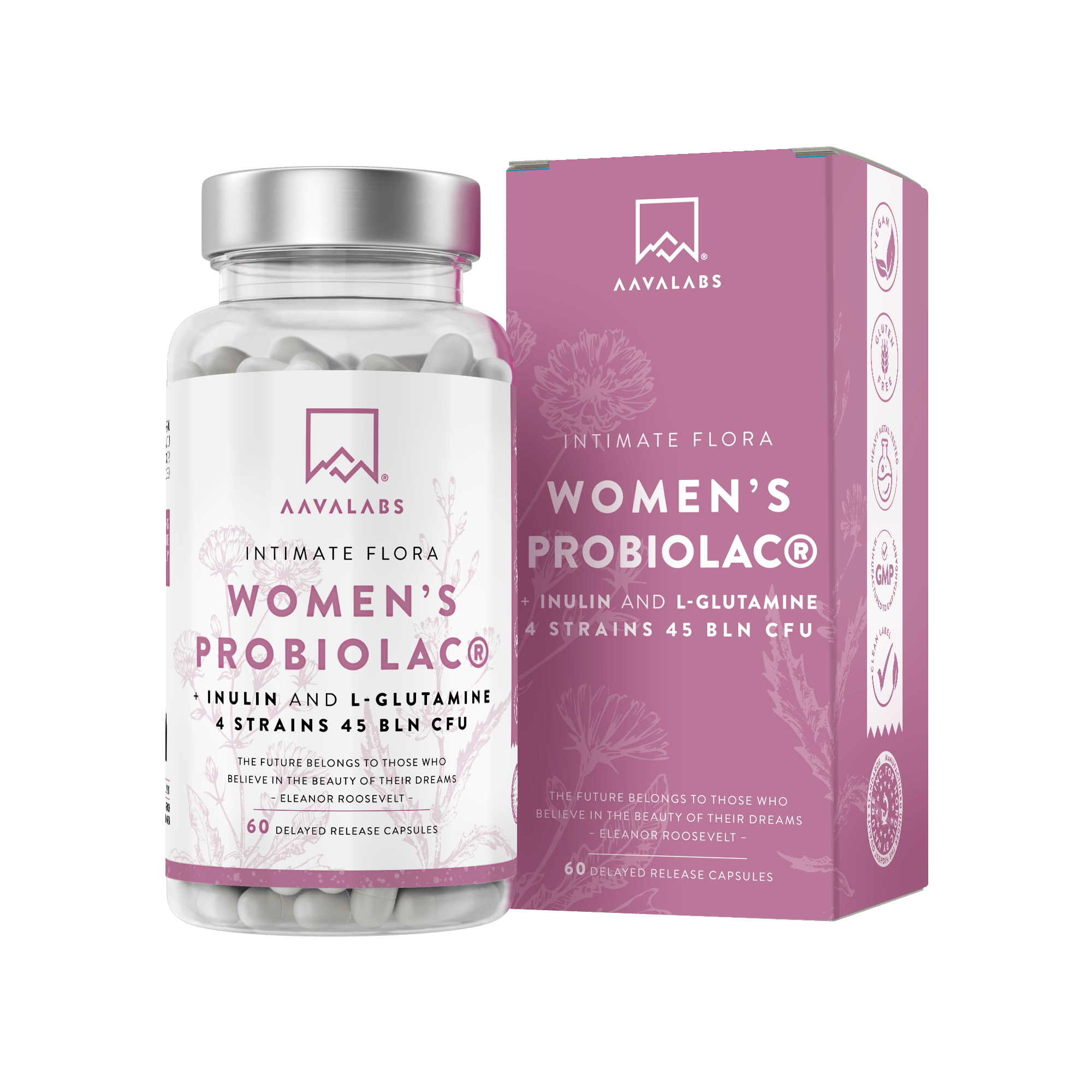 Women Probiolac Probiotic bottle with packaging box - AAVALABS