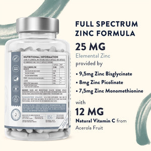 Bones Support Bundle: Full Spectrum Zinc Formula with Zinc and Natural Vitamin C - AAVALABS