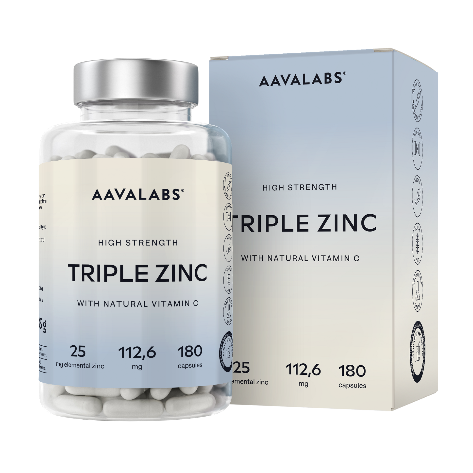 Triple Zinc - Most Bioavailable Zinc Complex | AAVALABS
