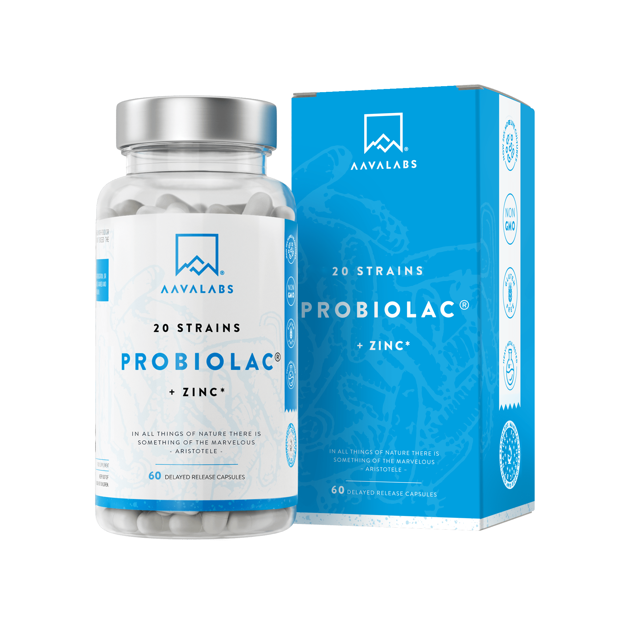 Aavalabs Probiolac Probiotic 20 Strains and zinc