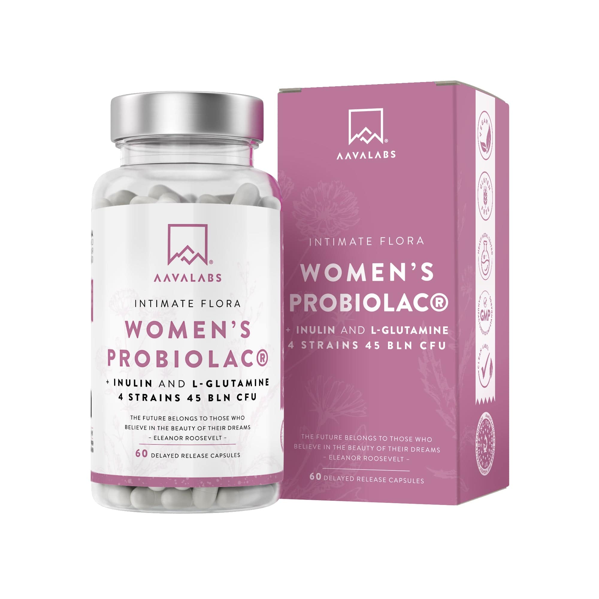 Bottle of Women's Probiolac Probiotic with box Bottle of Women's Probiolac Probiotic  - AAVALABS