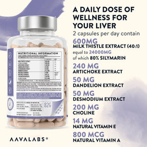 A daily dose of wellness for your liver includes milk thistle, artichoke, dandelion - AAVALABS