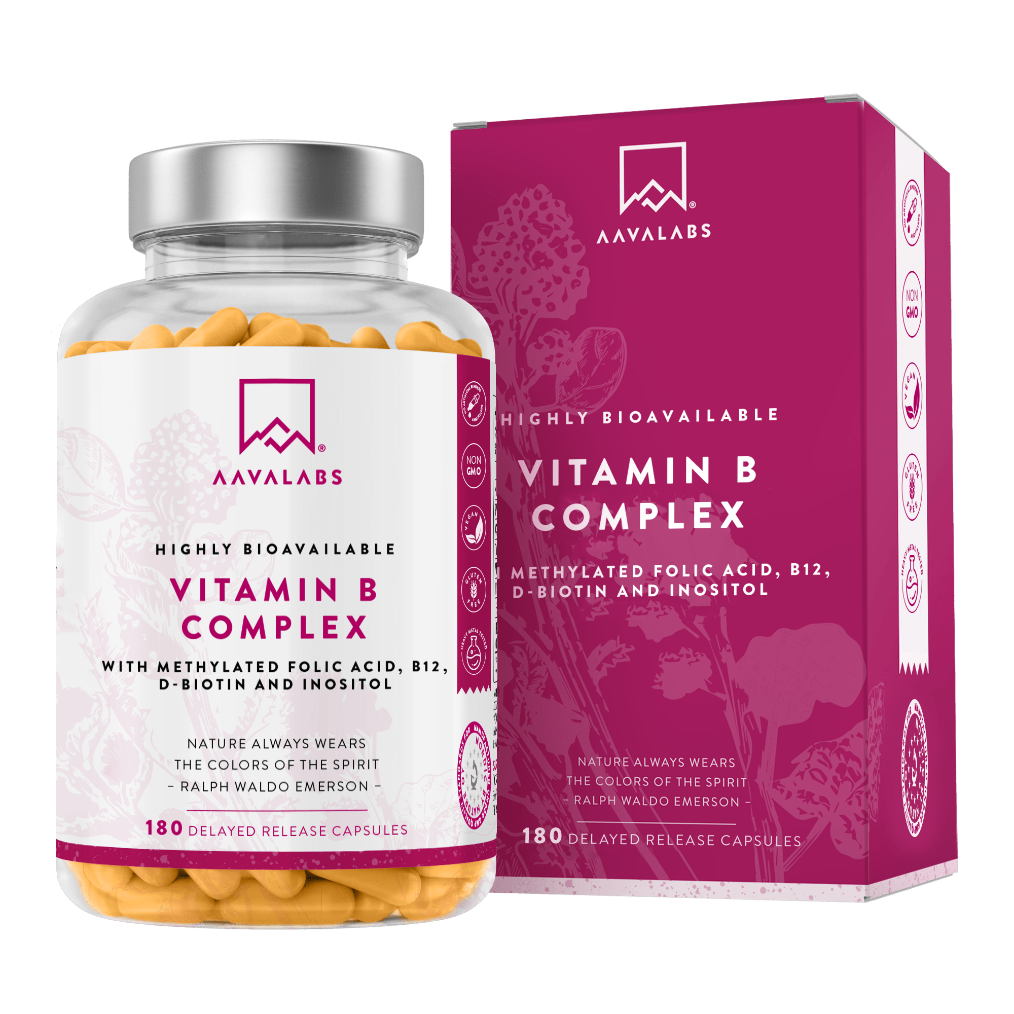 Vitamin B Complex Bottle and Package - AAVALABS