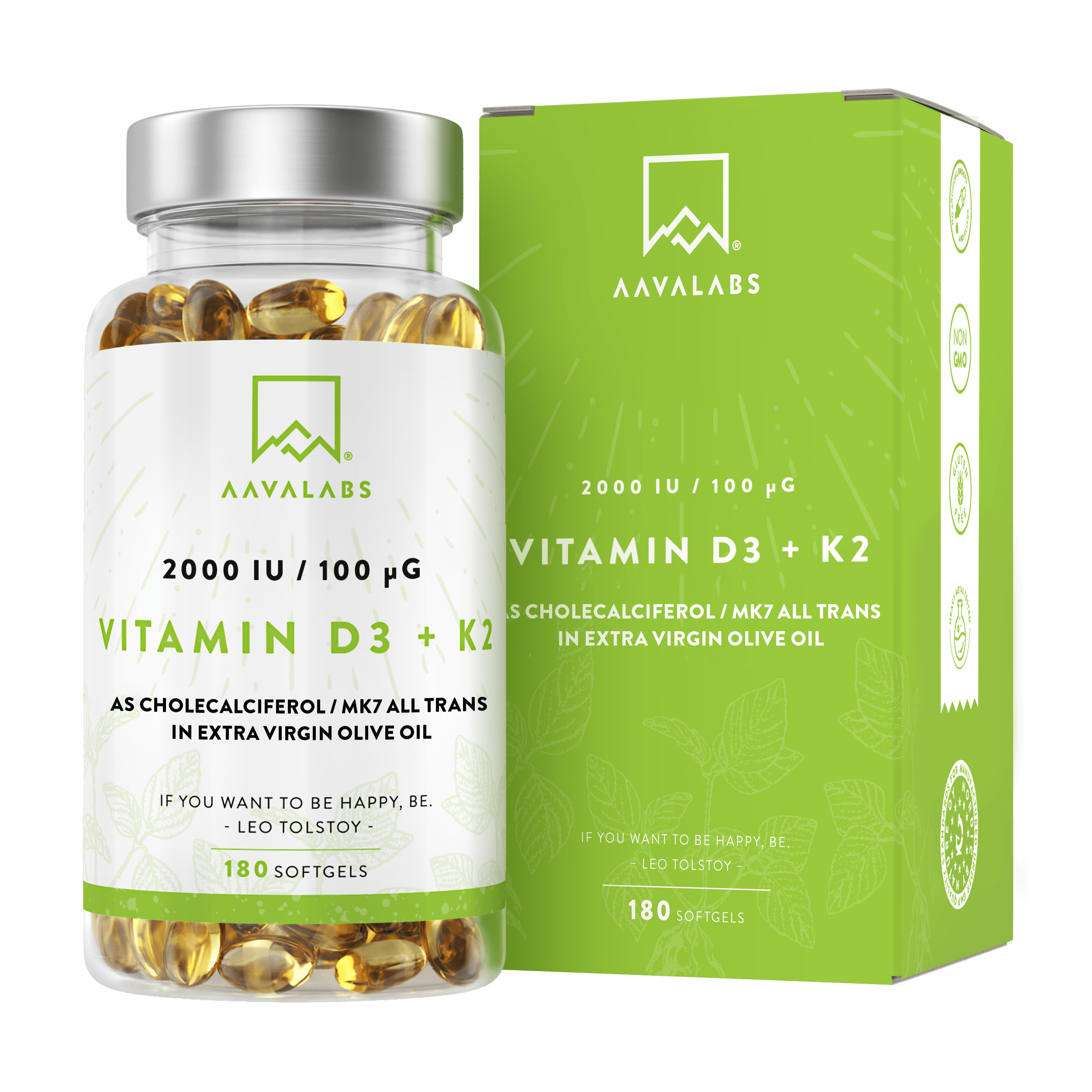 VITAMIN D3 + K2 - Aavalabs